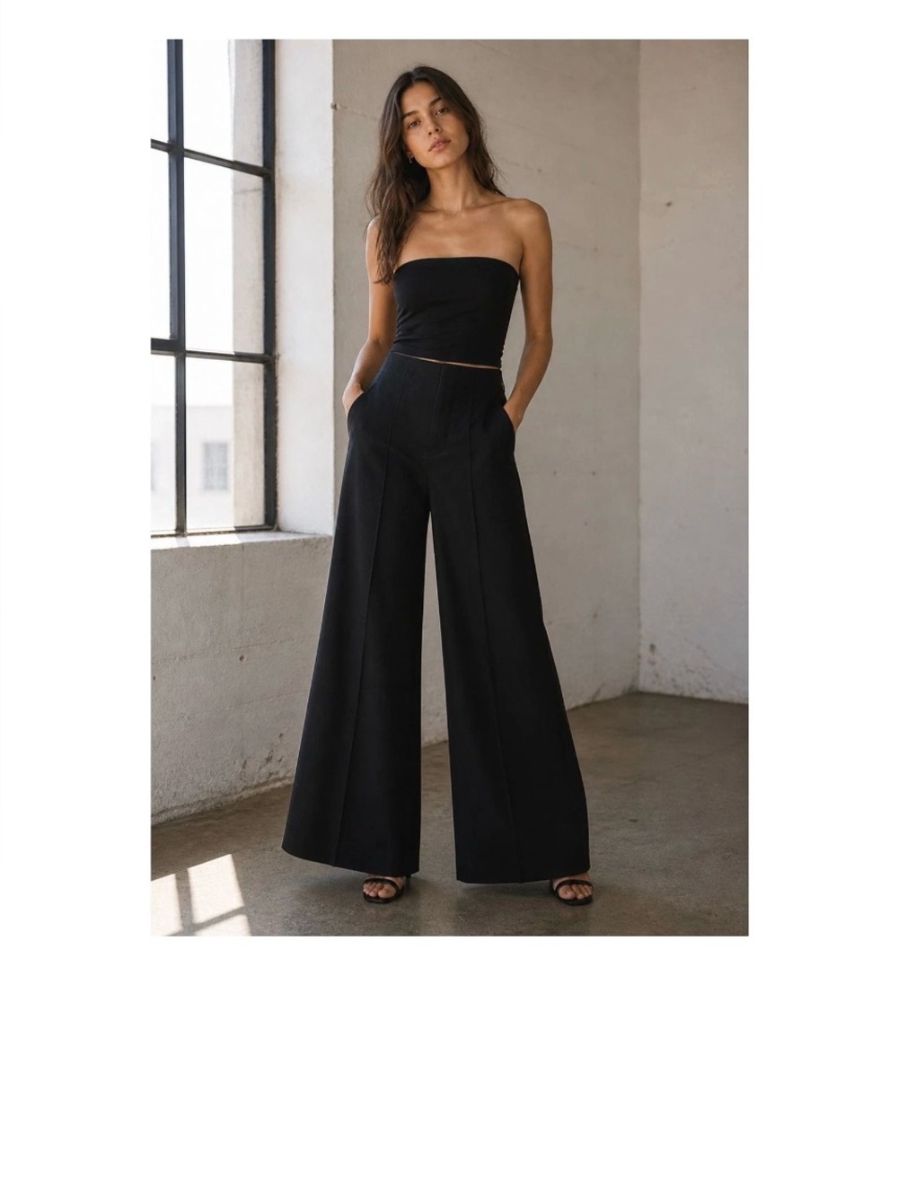 Ripley Rader Black Wide-Leg Jumpsuit with Cropped Bodice